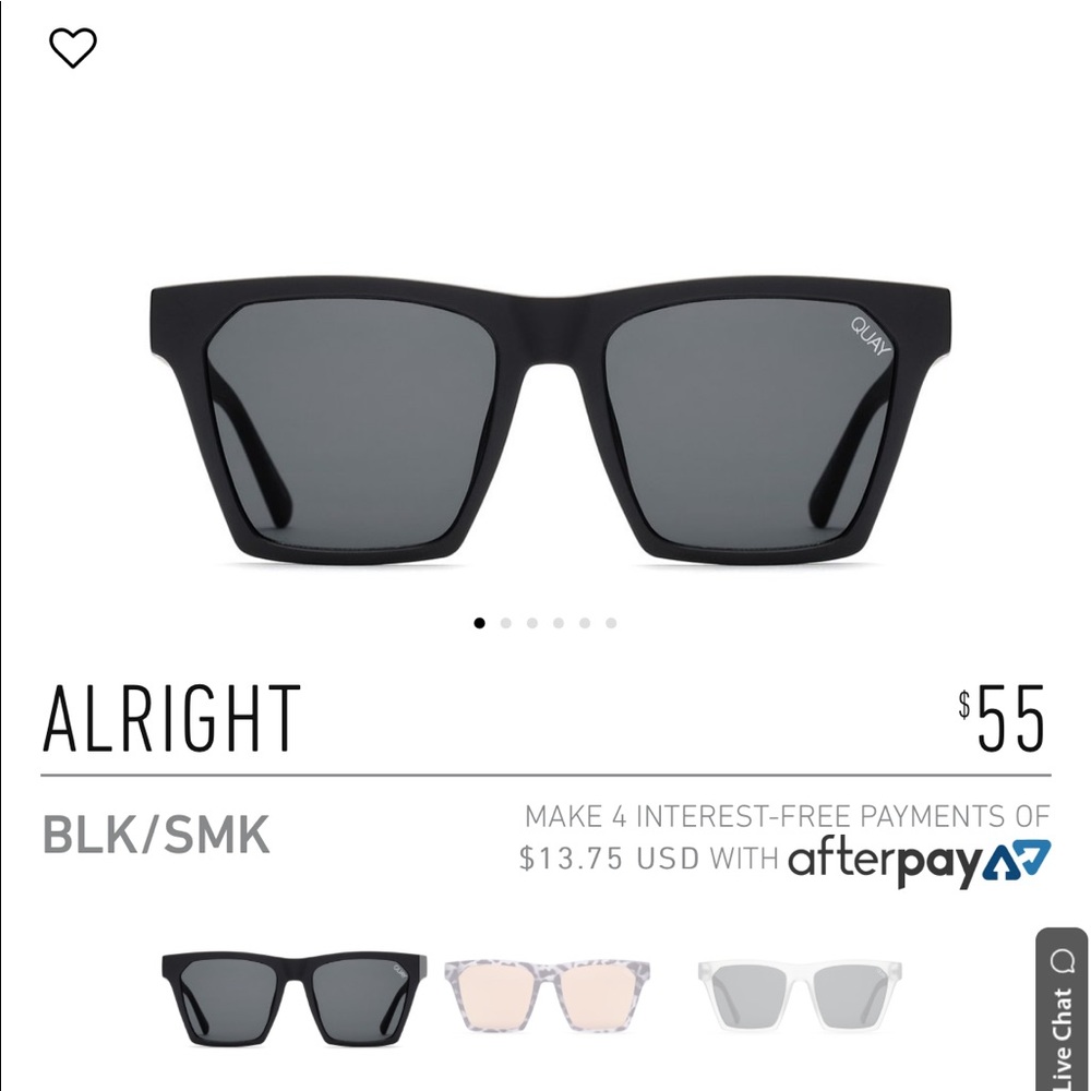 *BRAND NEW NEVER BEEN WORN*QUAY ALRIGHT SUNGLASSES